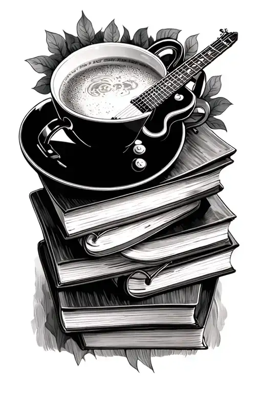 Guitar Books Cup Of Tea Cup