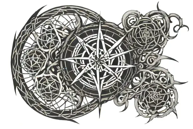 Simple Web Of Wyrd With Gungnir Through The Center With 12-29 Date Incorporated