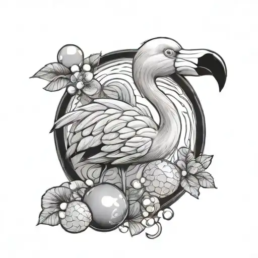 Flamingo Blowing Bubbles Holding