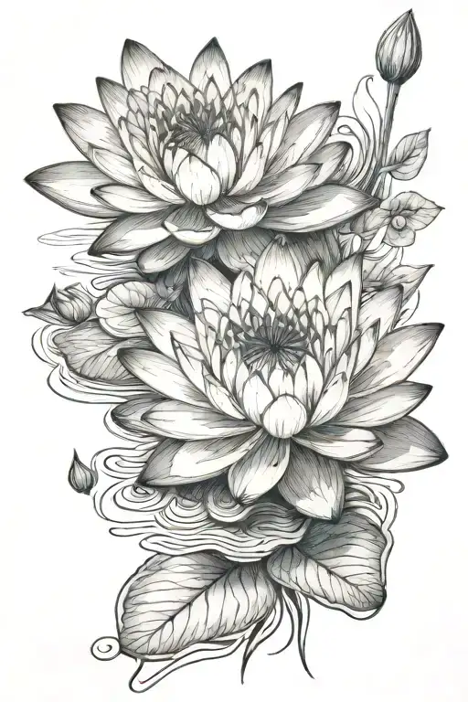 David Raven Water Lily And The Sea