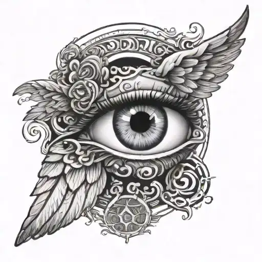 Angel Wings With An Eye In The Middle