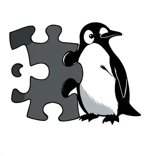 Penguin And Autism Puzzle Piece Anime