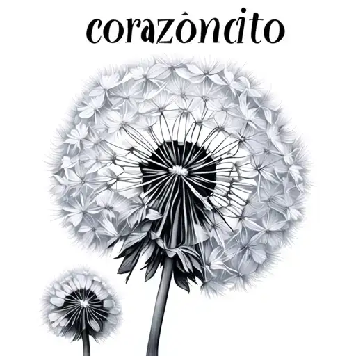 Dandelion With Word Corazoncito