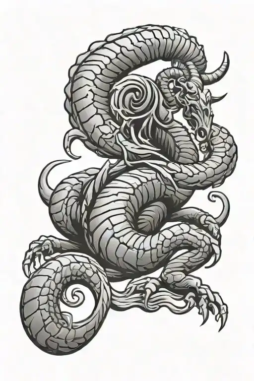 Aries Zodiac Sign Battling Scorpion