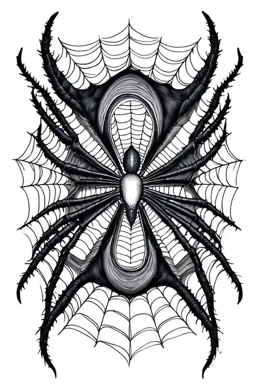Spider Web With Cross Section