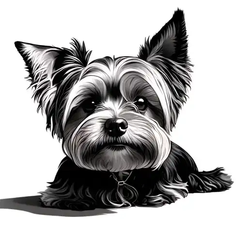 Yorki Dog Sitting Alone