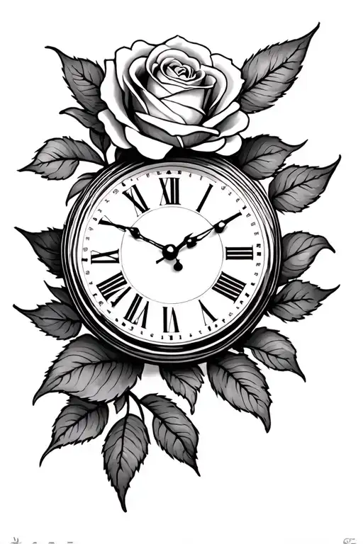 Clock And Rose