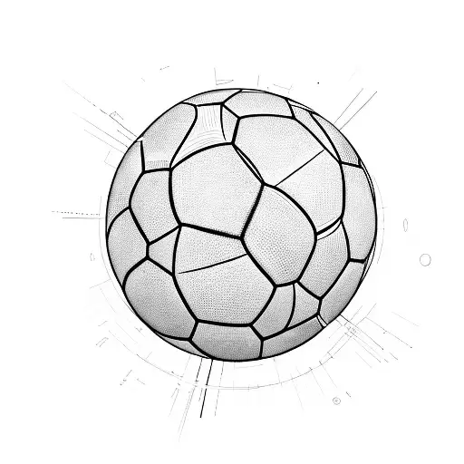 A Stylized Heartbeat Line With A Soccer Ball At The End