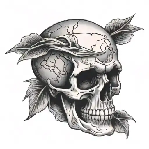 Skull With Crime Scene Tape