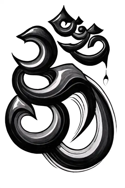 Aum Symbol Ink Tattoo Inspired
