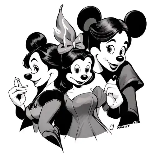 Disney Characters Four Elements