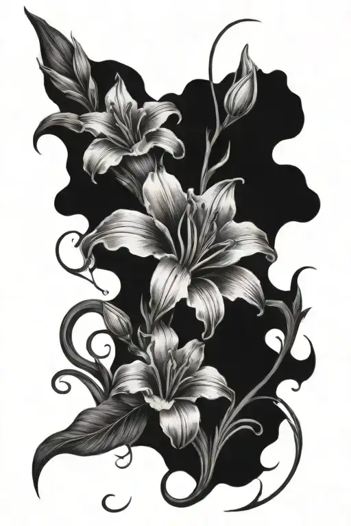 Gladiolus Flower Vine Thin Long