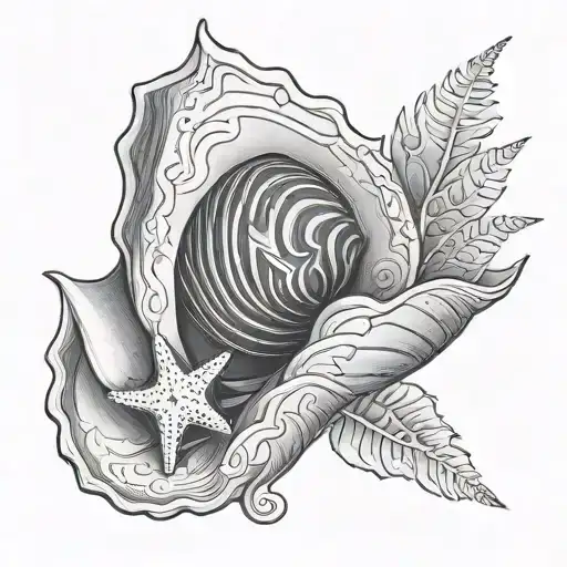 Seashell Samoan Tattoo Ocean
