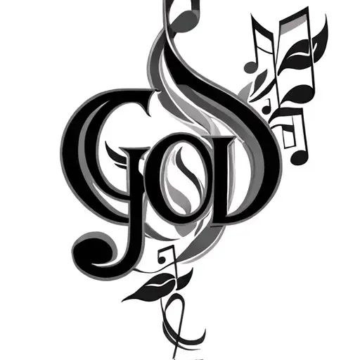 God Family Music Note Intertwined