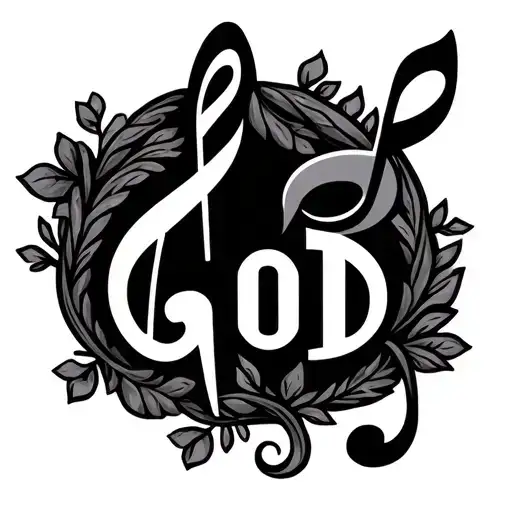God Family Music Note Intertwined Vines