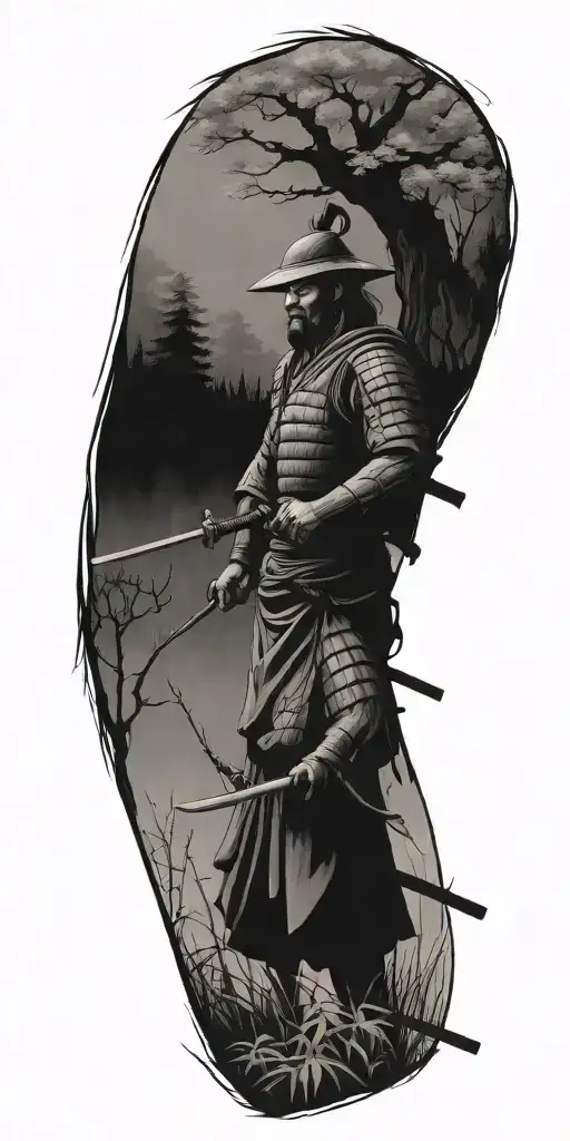 Samurai In Forest