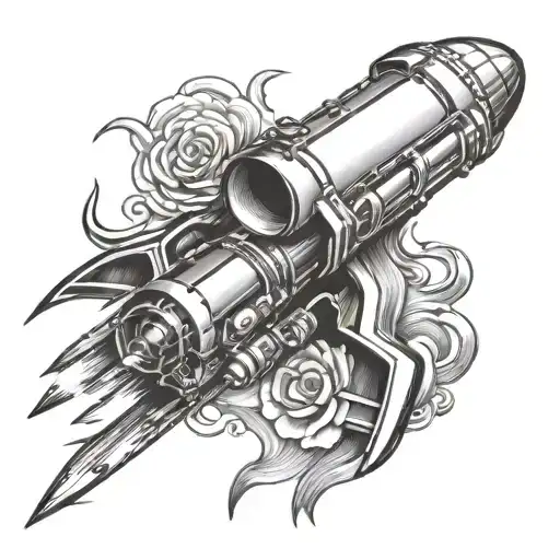 Rocket Launcher With Scroll Work