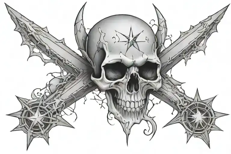 Cover A Skull In A North Star