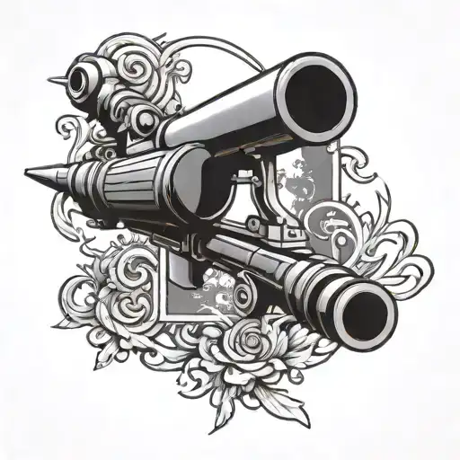 Rocket-propelled-grenade-launcher With Scroll Work