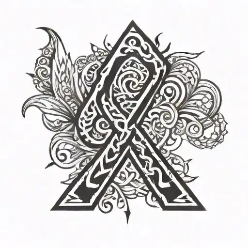 Akshay Name As Symbol With Zigzag