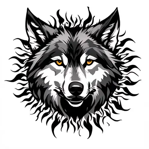 Wolf Stalk Tribal Sun