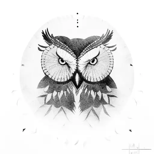 A Black And Grey Owl Perched On A Parachute