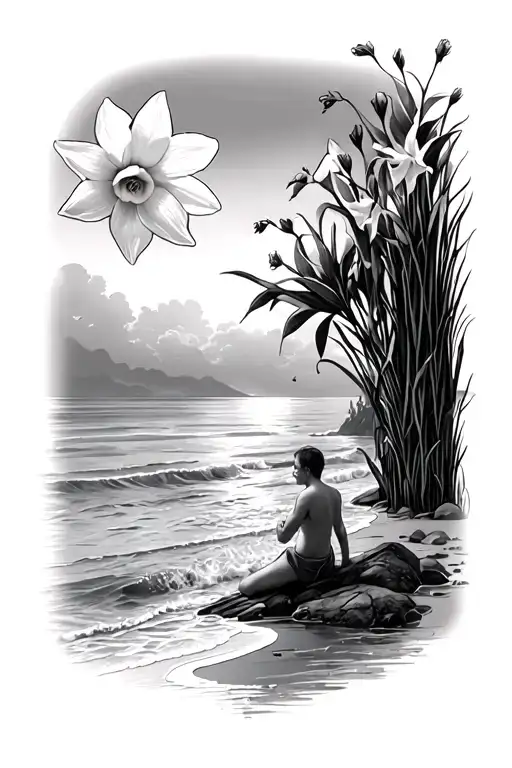 Narcissus Beach Scene