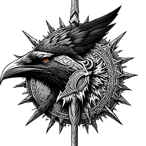 Viking Symbols And Vegvisir Symbol And Hugin And Munin And Helm Of Awe And Fenrisulven