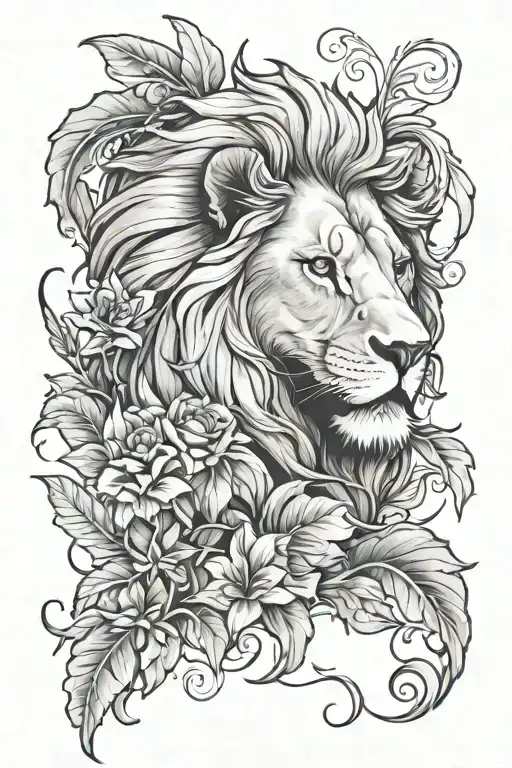 Lion And Plant Sleeve