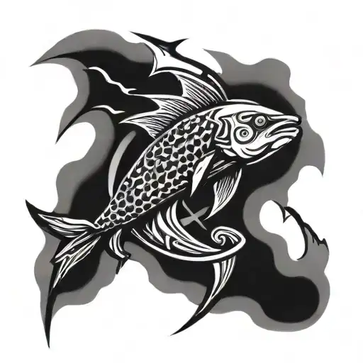 Borussia Dortmund Fishing Hook Biker Thunder Bolts Runen