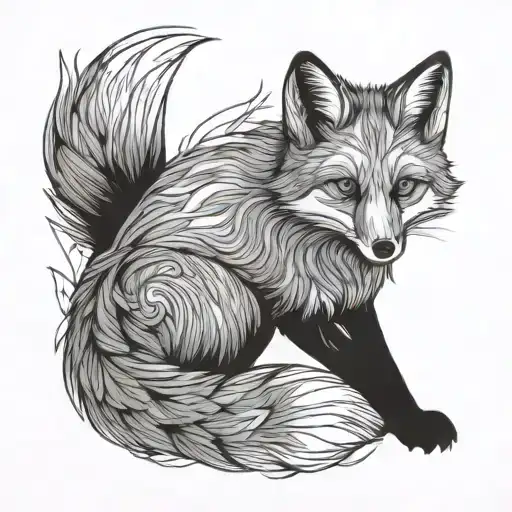 Simple Fox Lineart