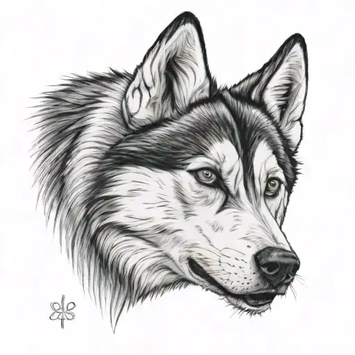 Husky From The Front