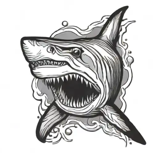 Shark Swimming Menacingly
