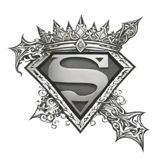 Superman Logo With A King's Crown Without More Accessories