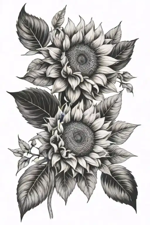 Sunflower And Eucalyptus