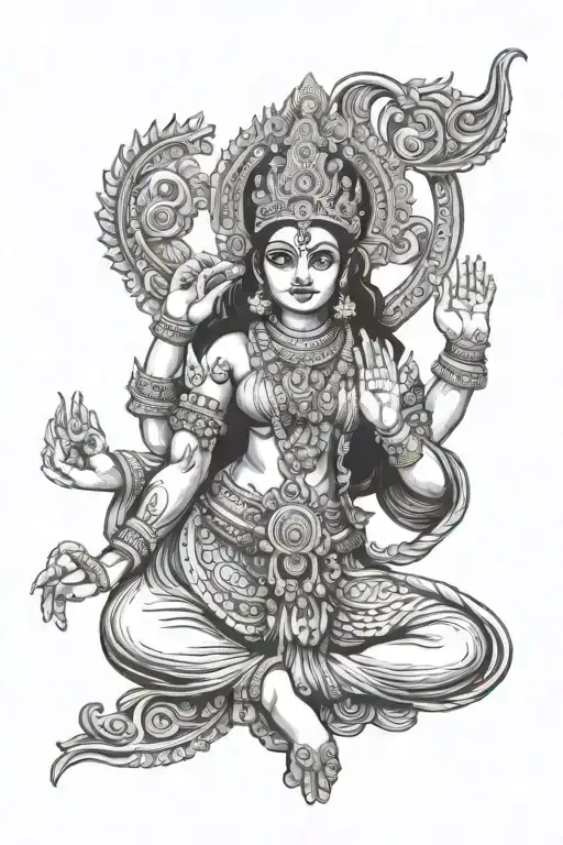 Scary Hindu Goddess Chamunda