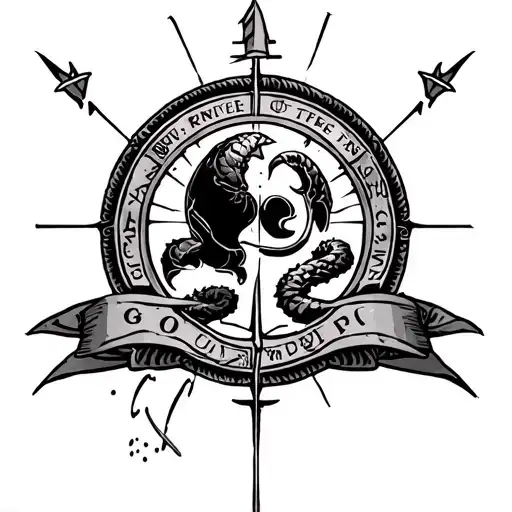 Tattoo Of Iron River Cancer Of The Zodiac Sign On The Forearm