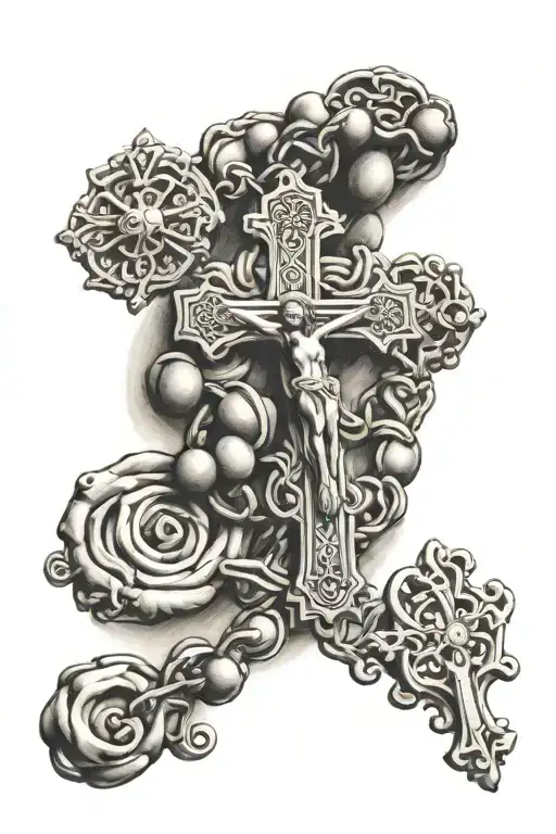 Rosary On Arm Sleeve