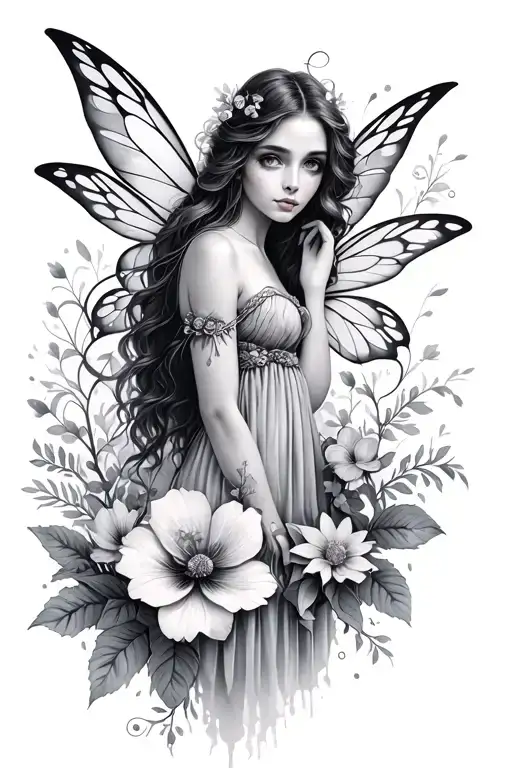 Fairy And Flowers