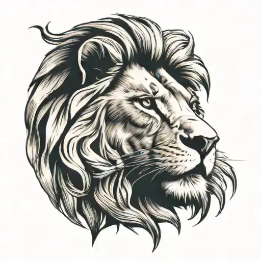 Lion Climbing Up Arm