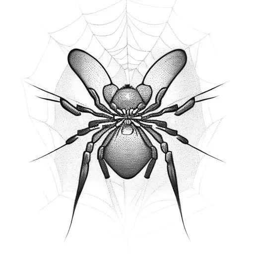 Spider With Butterfly