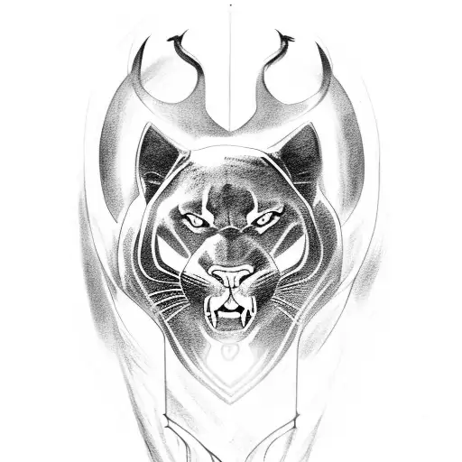 A Majestic Black Panther Emerging From Ocean Waves