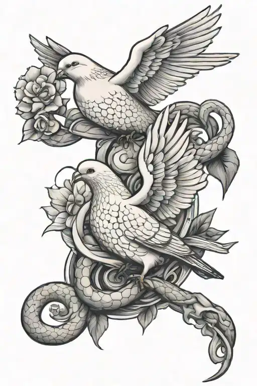 Dove And Snake
