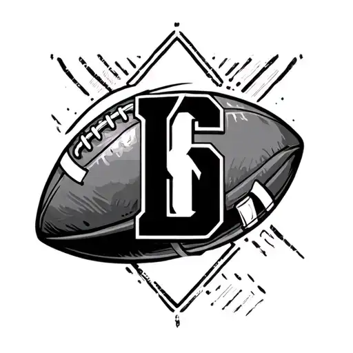 A 6 Connected To The Initials Lo And Somehow A Football Integrated