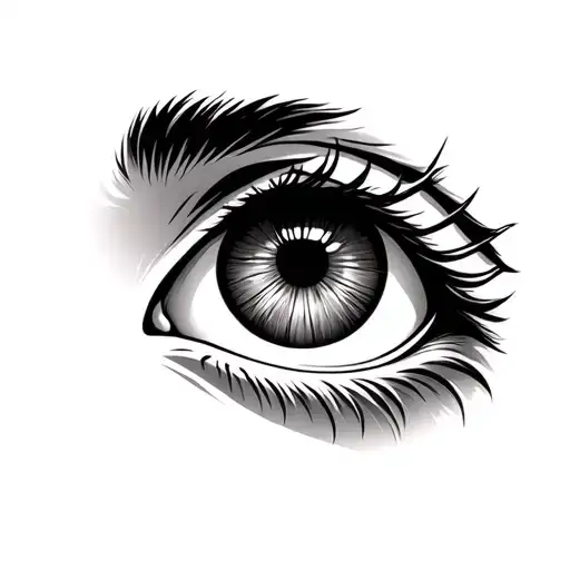 Eye And Tiger Eye Looking