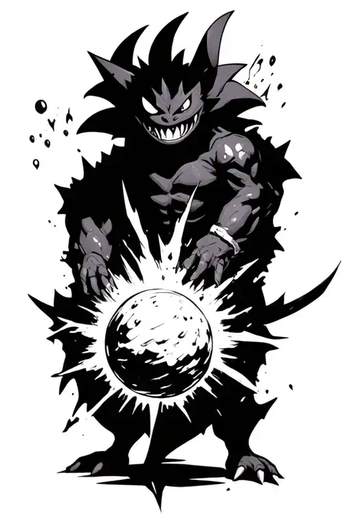 Gengar Battling With Shadow Ball
