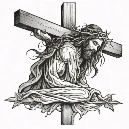 Jesus Fall Under Cross