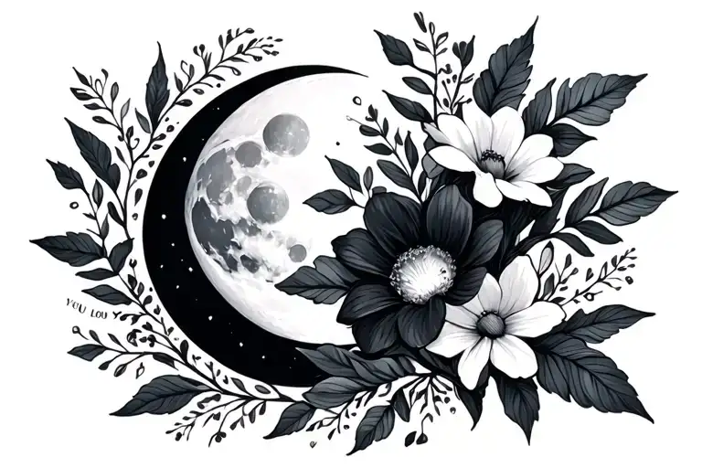 I Love You To The Moon And Back With Flowers