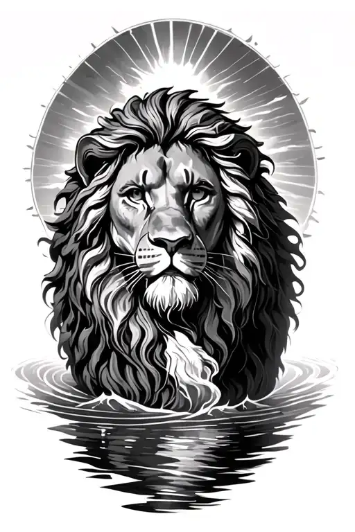 Lion Jesus Walking On Water