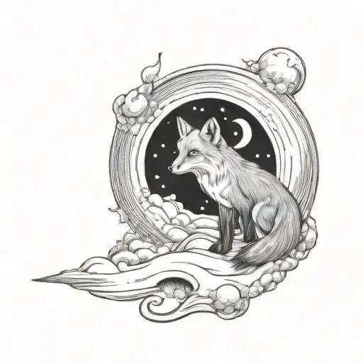 Fox Walking On The Moon